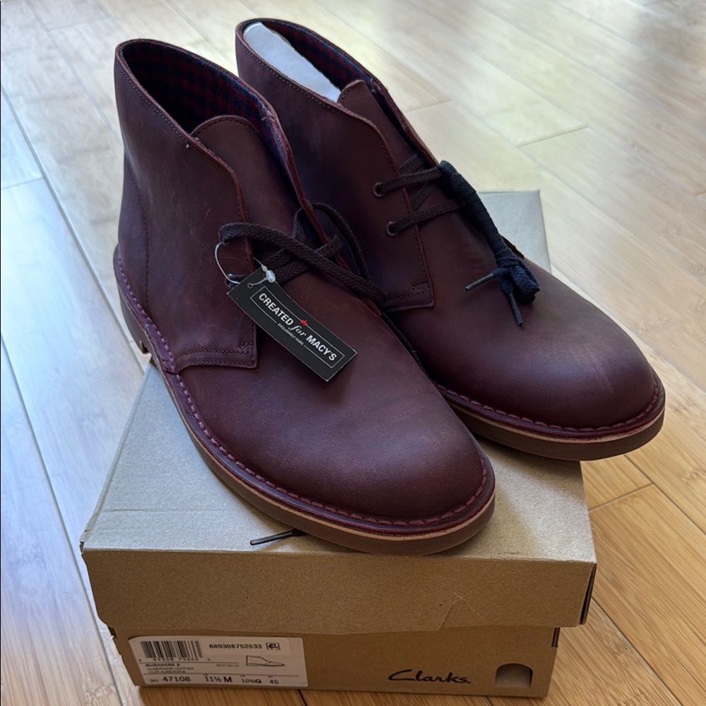 Clarks Brown Chukka Boots with Minimalist Design